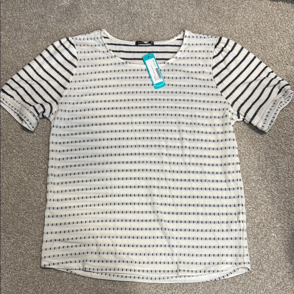 Staccato White and Gray/Navy Short Sleeve T-Shirt